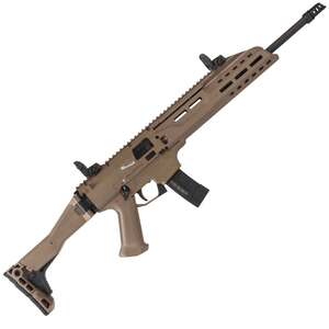 CZ Scorpion EVO 3 S1 Carbine With Muzzle Brake 9mm Luger 16.2in FDE Semi Automatic Modern Sporting Rifle - 20+1 Rounds - Used