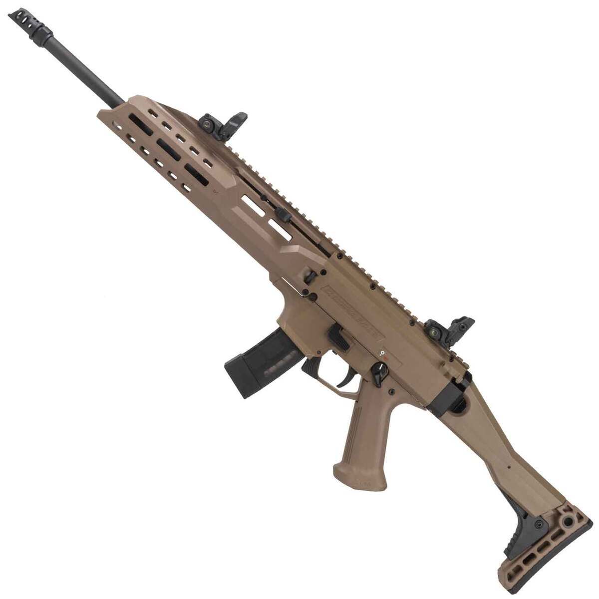 CZ Scorpion EVO 3 S1 Carbine With Muzzle Brake 9mm Luger 16.2in FDE Semi Automatic Modern Sporting Rifle - 20+1 Rounds - Used - Brown CZ Scorpion EVO 3 S1 Carbine With Muzzle Brake 9mm Luger 16.2in FDE Semi Automatic Modern Sporting Rifle - 20+1 Rounds - Used - Brown