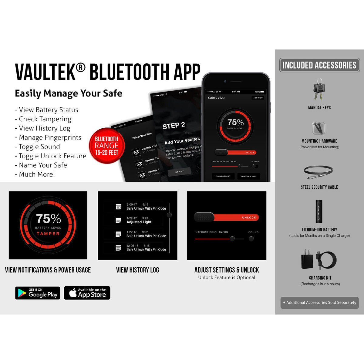 Vaultek PROVTi Biometric 2 Gun Pistol Vault - Black - Black Vaultek PROVTi Biometric 2 Gun Pistol Vault - Black - Black