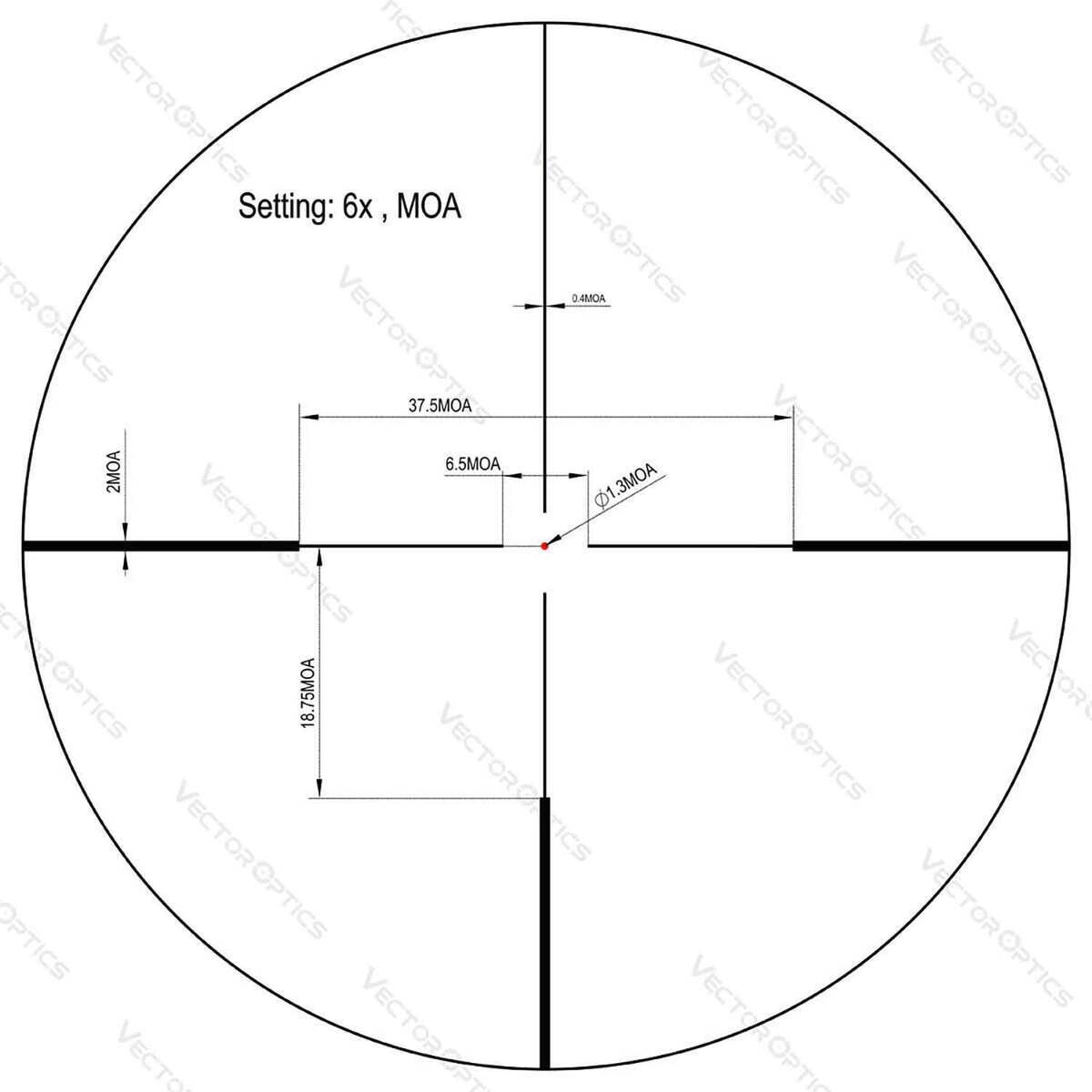 Vector Optics Continental x6 1-6x 24mm Rifle Scope - Etched glass German #4 - Black Vector Optics Continental x6 1-6x 24mm Rifle Scope - Etched glass German #4 - Black