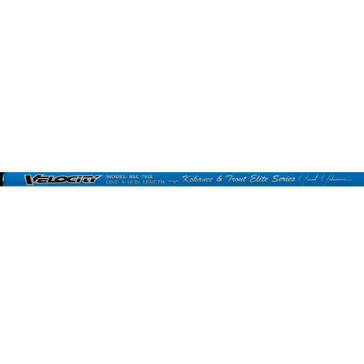 Velocity Fishing International Elite Blue Glass Trolling Rod - 7ft 9in, Ultra Light Power, Moderate Slow Action, 2pc - Blue Velocity Fishing International Elite Blue Glass Trolling Rod - 7ft 9in, Ultra Light Power, Moderate Slow Action, 2pc - Blue
