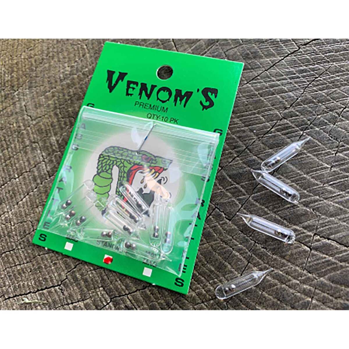Venom Lures Glass Worm Rattle Lure Component - Standard - Clear/Silver Venom Lures Glass Worm Rattle Lure Component - Standard - Clear/Silver