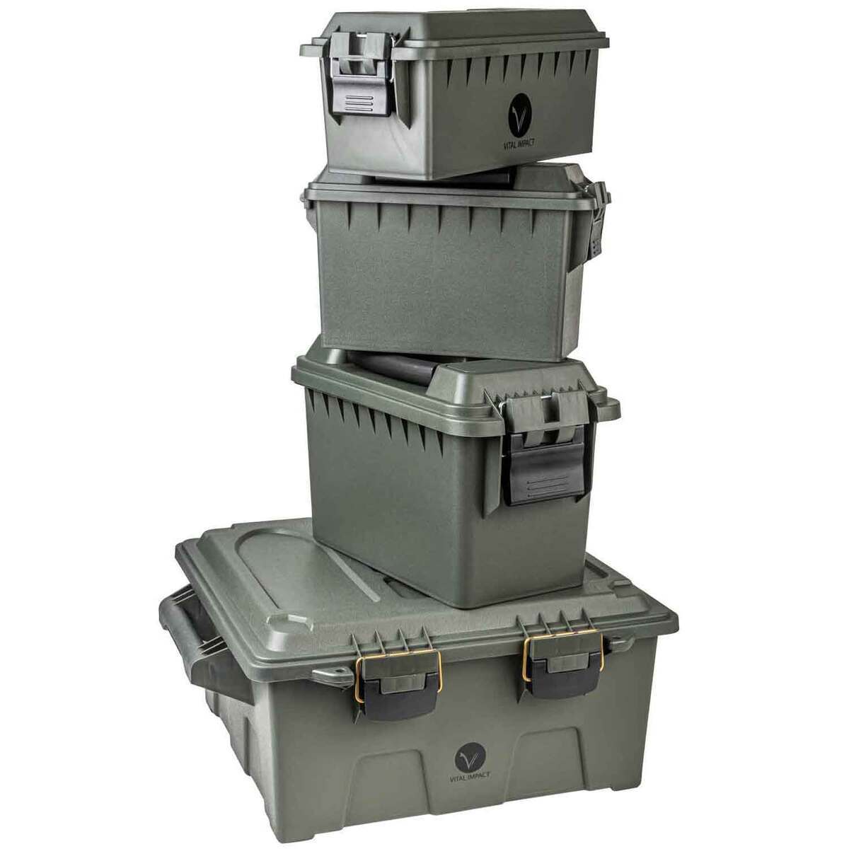 Vital Impact 4-Piece Assorted Ammo Box and Large Crate Set Vital Impact 4-Piece Assorted Ammo Box and Large Crate Set