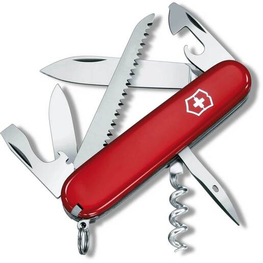 Victorinox Swiss Army Camper Pocket Knife - Red
