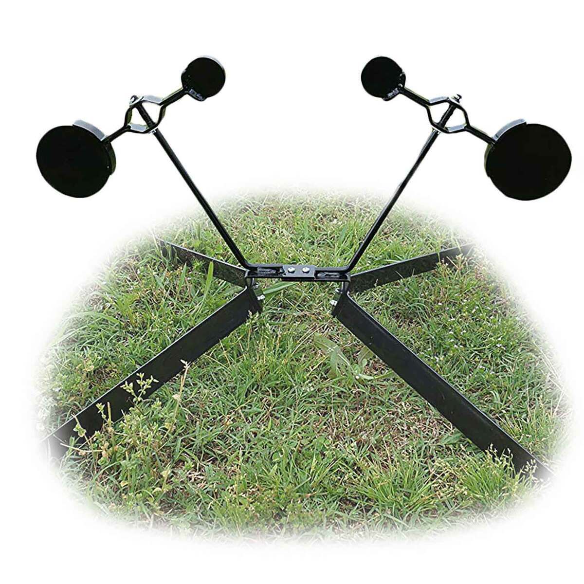 Viking Solutions Dual Spinner Rimfire Pistol/Rifle Gong Shooting Target - Black Viking Solutions Dual Spinner Rimfire Pistol/Rifle Gong Shooting Target - Black