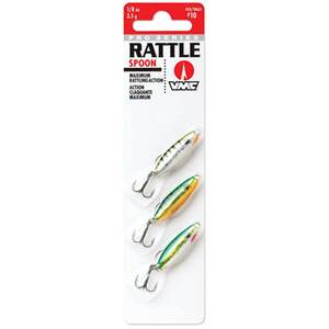 VMC Rattle Spoon Ice Fishing Lure Kit - Live, 1/8oz, 1-1/4in