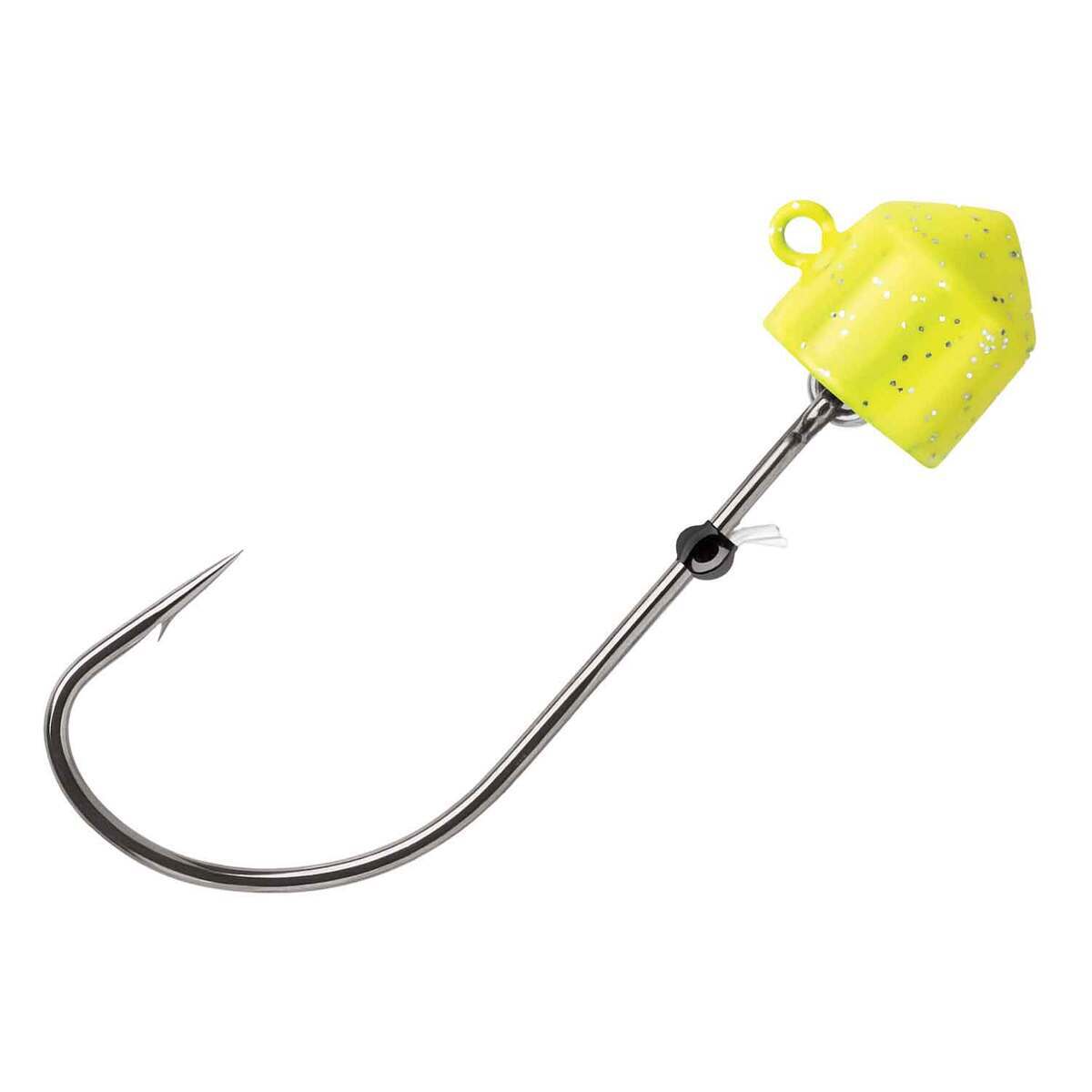 VMC Swingin Ned Rig Jig Heads - Chartreuse, 1/16oz, 3pk