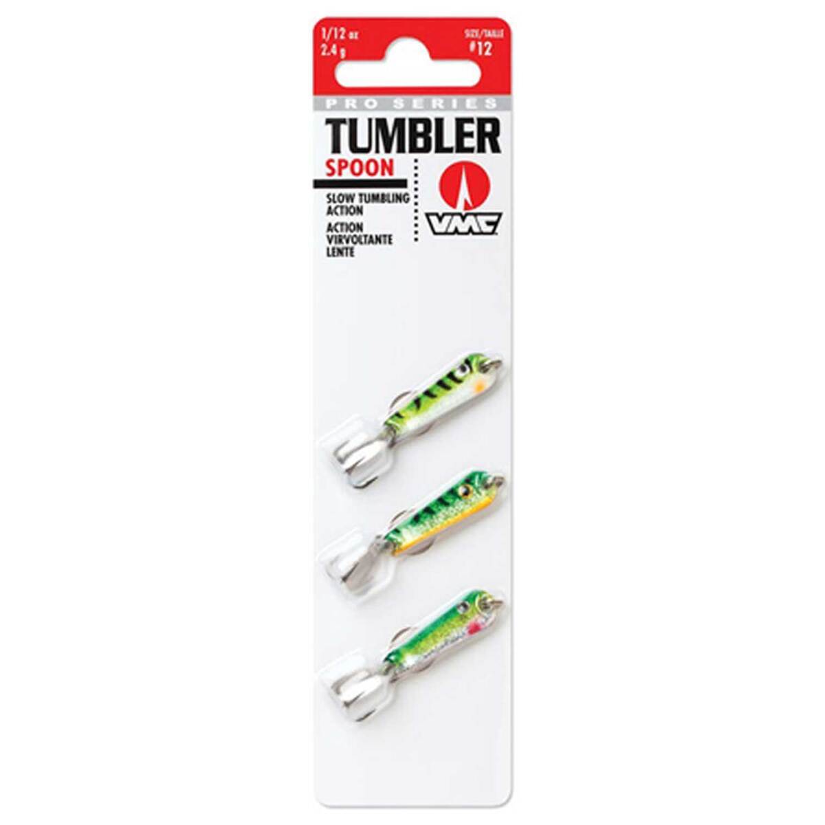 VMC Tumbler Spoon Ice Fishing Lure Kit - Live, 1/12oz, 1in - Live 12 VMC Tumbler Spoon Ice Fishing Lure Kit - Live, 1/12oz, 1in - Live 12