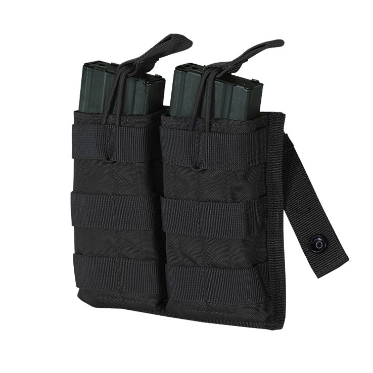 VOODOO M4/M16 Open Top Black Double Mag Pouch with Bungee System VOODOO M4/M16 Open Top Black Double Mag Pouch with Bungee System