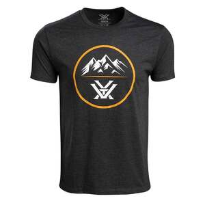 Vortex Men's Three Peaks Short Sleeve Casual Shirt - Charcoal Heather - L
