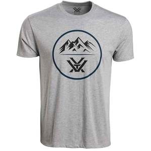 Vortex Men's Three Peaks Short Sleeve Casual Shirt - Grey Heather - M