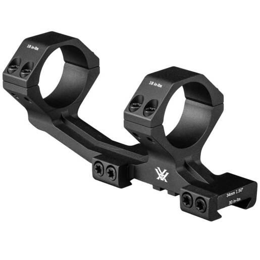 Vortex Optics Sport Cantilever 34mm Medium Scope Ring - Black - Black