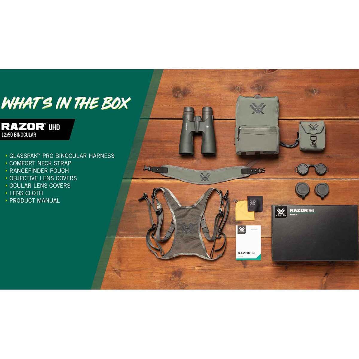 Vortex Full Size Vortex Razor UHD Full Size Binoculars - 12x50 | Sportsman's Warehouse