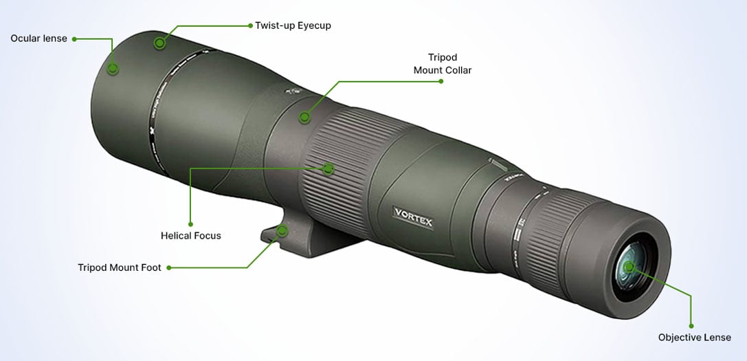 Straight Vortex spotting scope parts