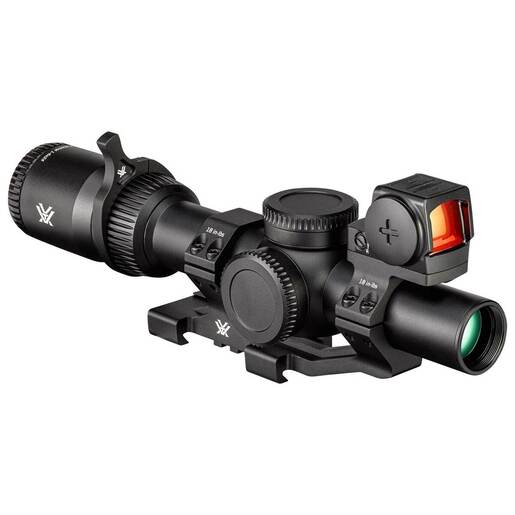 Vortex Venom 1-6x 24 mm Rifle Scope and 3 MOA Enclosed Micro Red Dot Bundle – Black