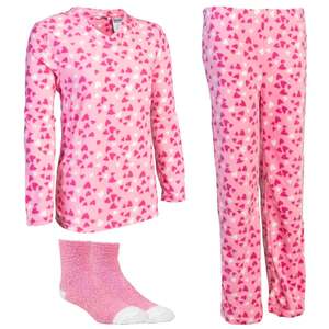 Pine Trails Women's Micro Fleece 3 Piece Pajama Set