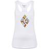 Black Diamond Women's Rainbow Diamond Sleeveless Casual Shirt - White - XL - White XL
