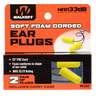 Walker's Corded Foam Ear Plugs - 2 Pair - Yellow