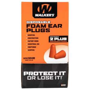 Walker's Disposable Foam Ear Plugs - 100 Pair