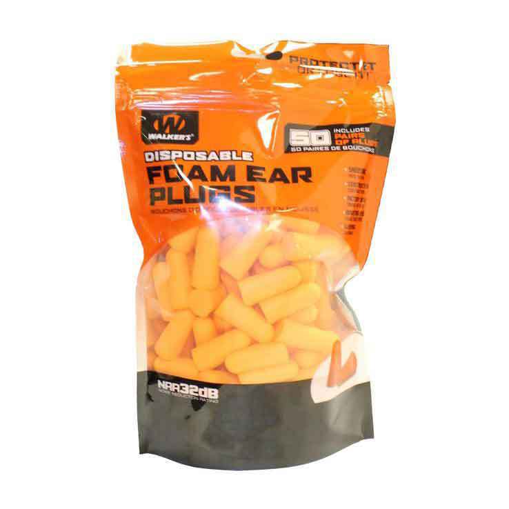 Walker's Disposable Foam Passive Earplugs - Orange - Orange Walker's Disposable Foam Passive Earplugs - Orange - Orange