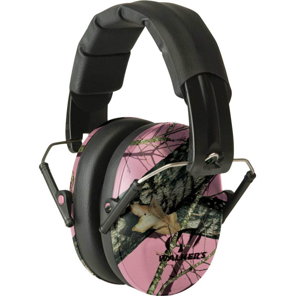 Walker's Low Profile Passive Earmuff - Mossy Oak Pink Camo - Camo Walker's Low Profile Passive Earmuff - Mossy Oak Pink Camo - Camo