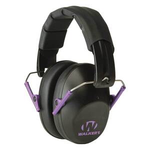 Walker's Pro Low Profile Folding Passive Earmuffs - Purple