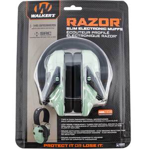 Walker's Razor Slim Electronic Earmuffs - Sage Green