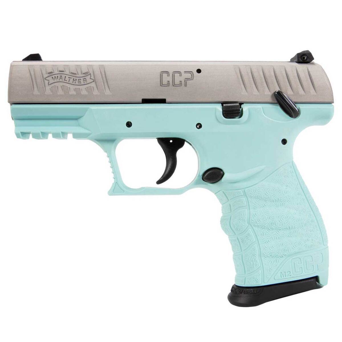 Walther CCP M2 380 Auto (ACP) 3.54in Angel Blue/Stainless Pistol - 8+1 Rounds - Angel Blue/Stainless Walther CCP M2 380 Auto (ACP) 3.54in Angel Blue/Stainless Pistol - 8+1 Rounds - Angel Blue/Stainless