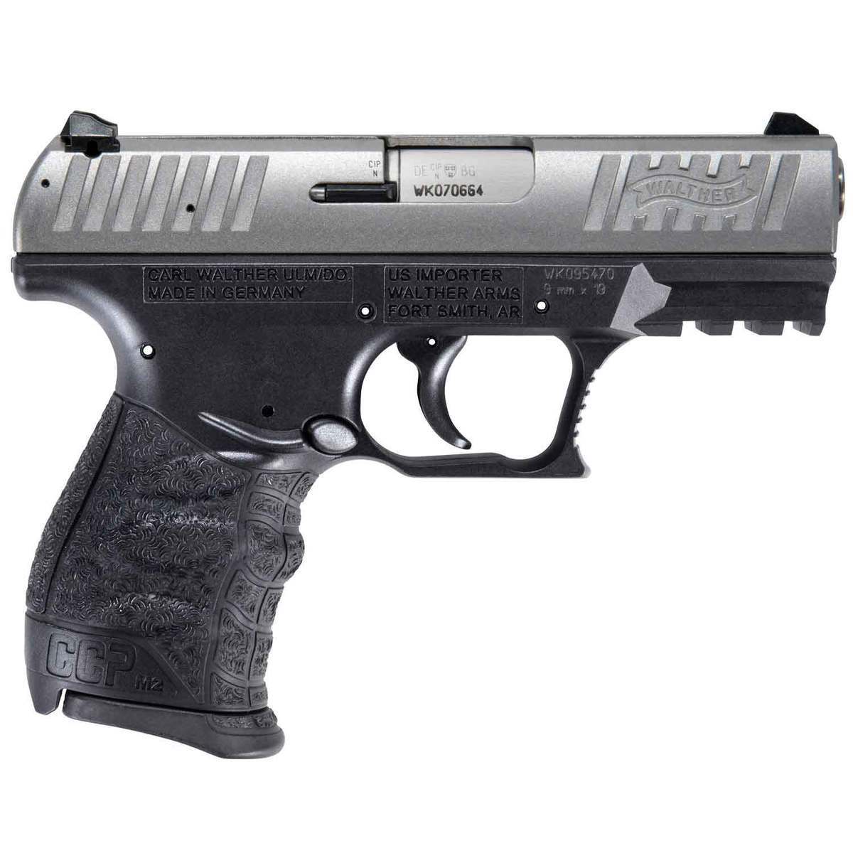 Walther CCP M2 380 Auto (ACP) 3.54in Stainless/Black Pistol - 8+1 Rounds - Black/Stainless Walther CCP M2 380 Auto (ACP) 3.54in Stainless/Black Pistol - 8+1 Rounds - Black/Stainless