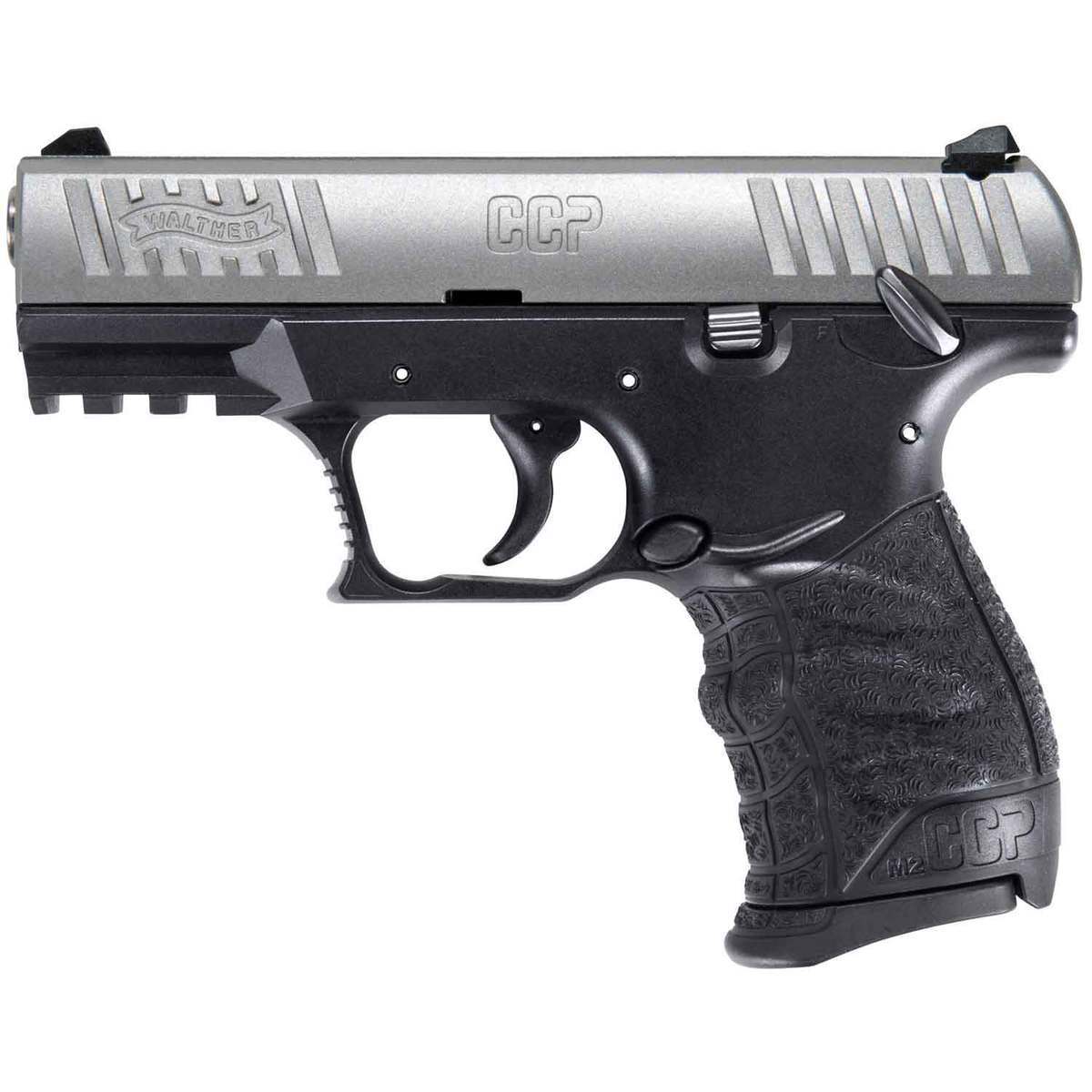 Walther CCP M2 380 Auto (ACP) 3.54in Stainless/Black Pistol - 8+1 Rounds - Black/Stainless Walther CCP M2 380 Auto (ACP) 3.54in Stainless/Black Pistol - 8+1 Rounds - Black/Stainless