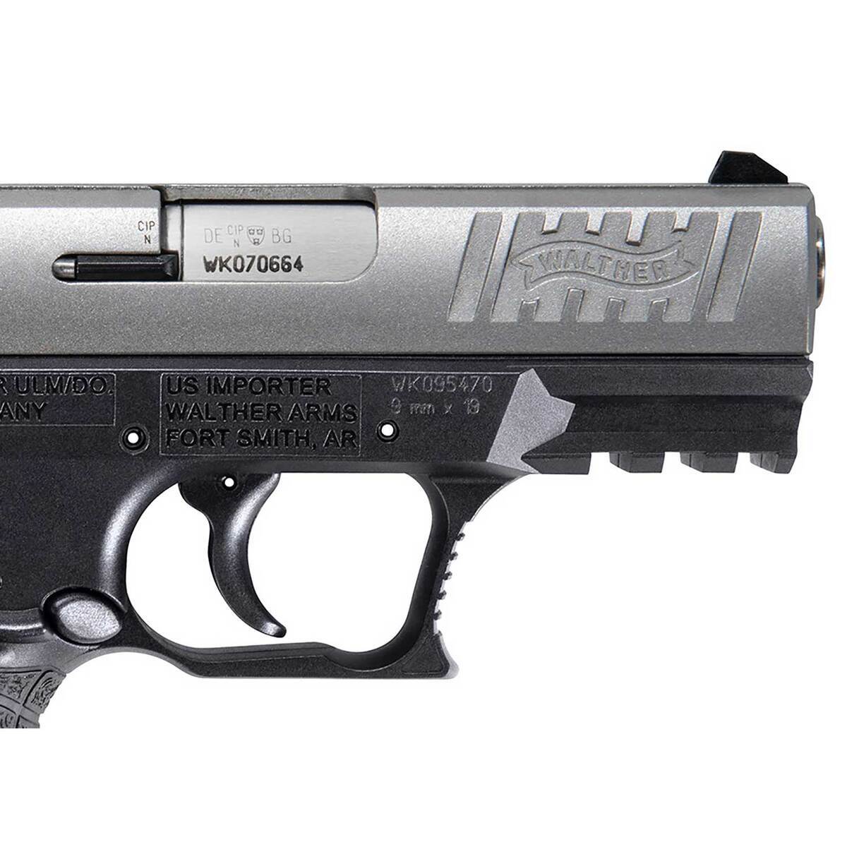 Walther CCP M2 9mm Luger 3.54in Stainless Steel Pistol - 8+1 Rounds - Black Walther CCP M2 9mm Luger 3.54in Stainless Steel Pistol - 8+1 Rounds - Black