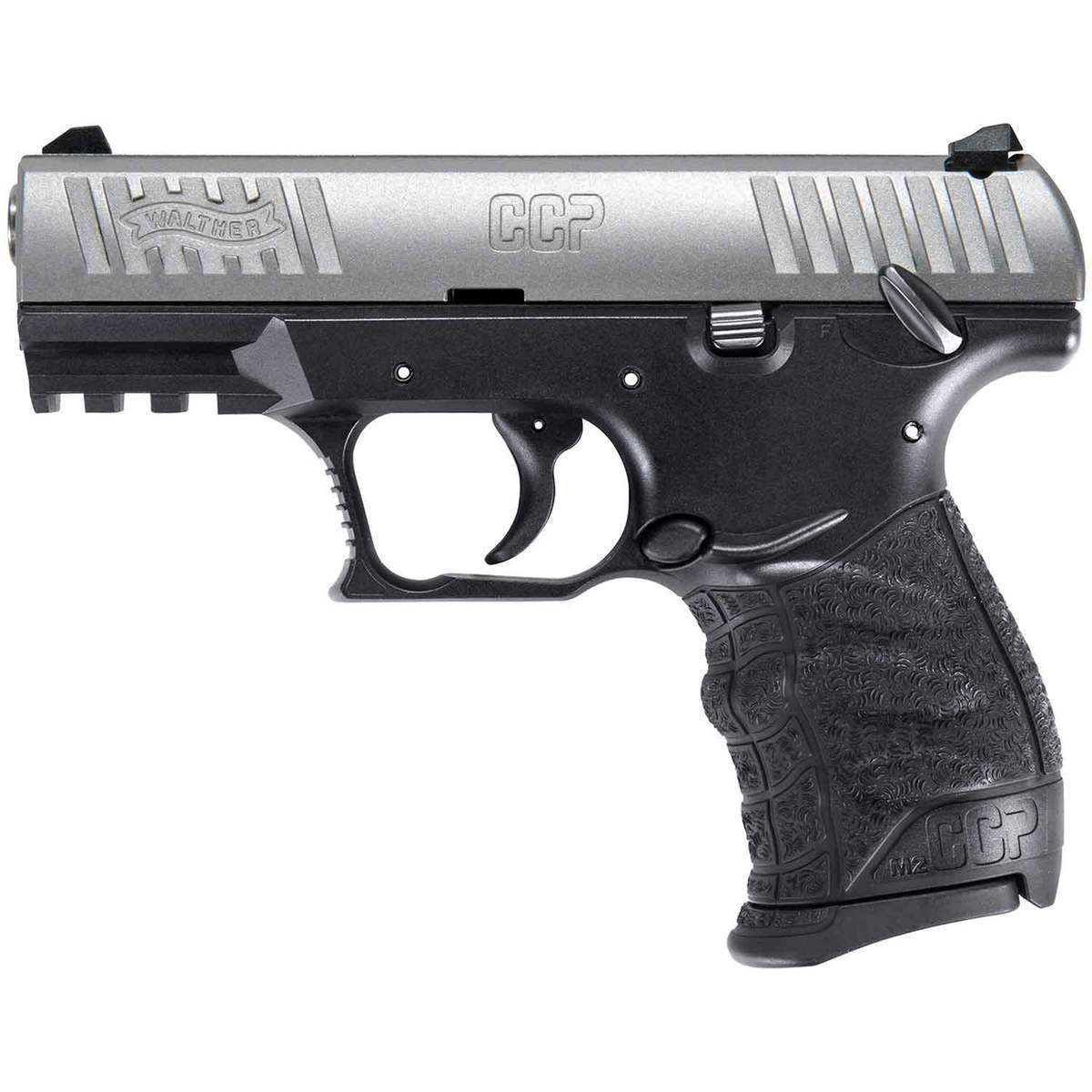 Walther CCP M2 9mm Luger 3.54in Stainless/Black Pistol - 8+1 Rounds - Black Walther CCP M2 9mm Luger 3.54in Stainless/Black Pistol - 8+1 Rounds - Black