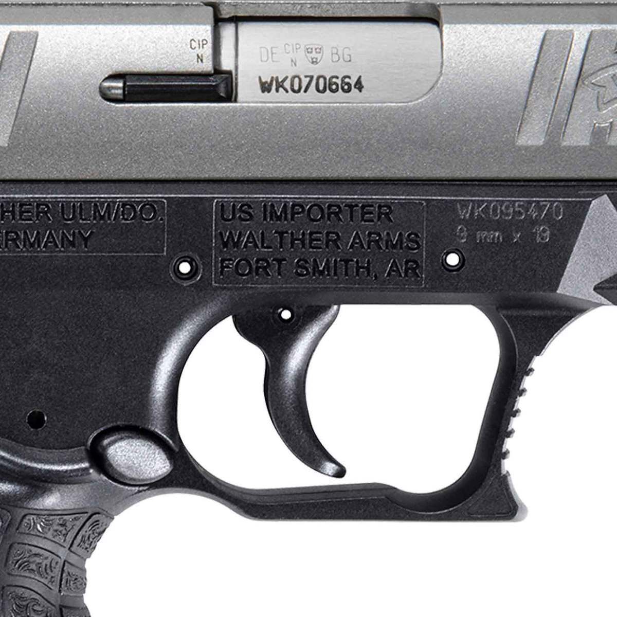 Walther CCP M2 9mm Luger 3.54in Stainless/Black Pistol - 8+1 Rounds - Black Walther CCP M2 9mm Luger 3.54in Stainless/Black Pistol - 8+1 Rounds - Black