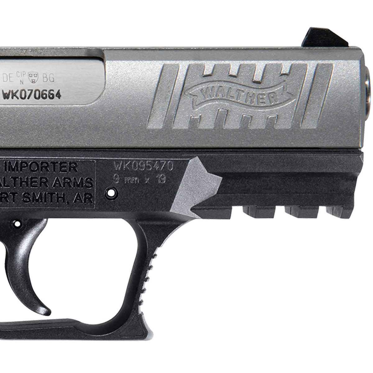 Walther CCP M2 9mm Luger 3.54in Stainless/Black Pistol - 8+1 Rounds - Black Walther CCP M2 9mm Luger 3.54in Stainless/Black Pistol - 8+1 Rounds - Black