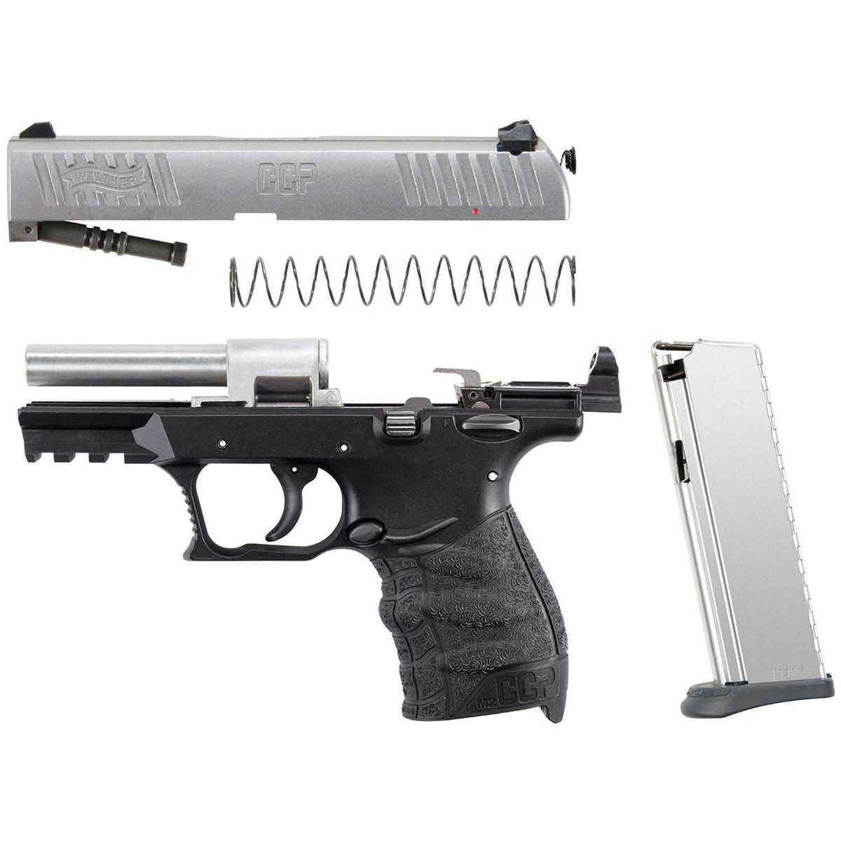 Walther CCP M2 9mm Luger 3.54in Stainless/Black Pistol - 8+1 Rounds - Black Walther CCP M2 9mm Luger 3.54in Stainless/Black Pistol - 8+1 Rounds - Black