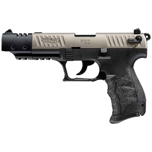 Walther P22 22 Long Rifle 5in Black/Nickel Pistol - 10+1 Rounds - California Compliant image