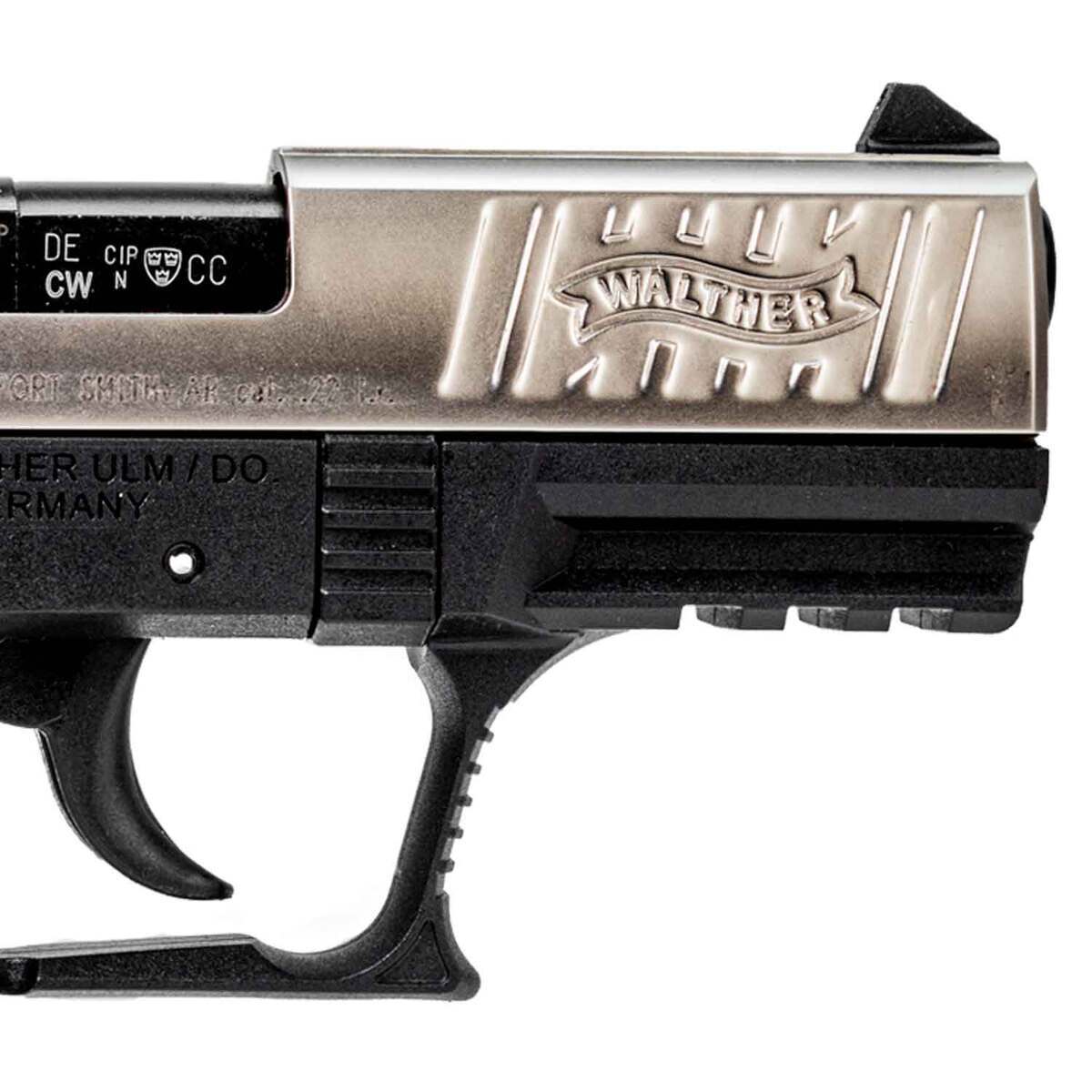 Walther P22 22 Long Rifle 3.42in Nickel Pistol - 10+1 Rounds - Black Walther P22 22 Long Rifle 3.42in Nickel Pistol - 10+1 Rounds - Black