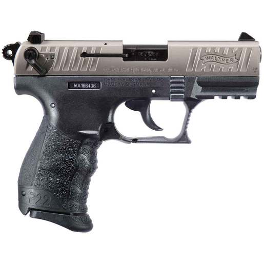 Walther P22 Q 22 Long Rifle 3.42in Nickel/Black Pistol - 10+1 Rounds - Black image