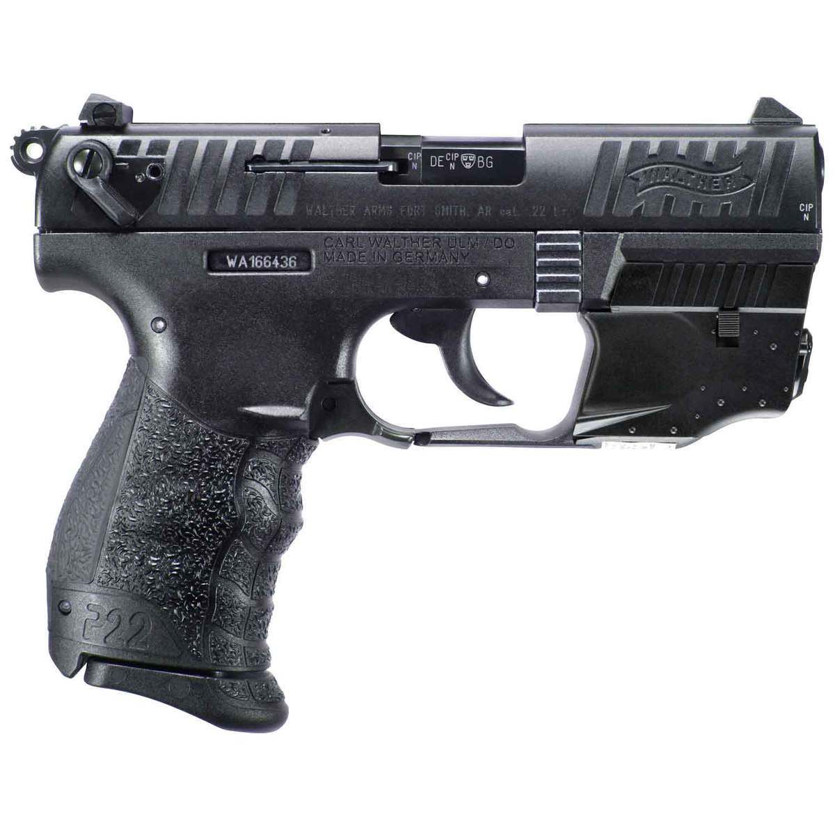 Walther P22 Q Laser Set 22 Long Rifle 3.42in Black Pistol 10+1 Rounds - Black Walther P22 Q Laser Set 22 Long Rifle 3.42in Black Pistol 10+1 Rounds - Black