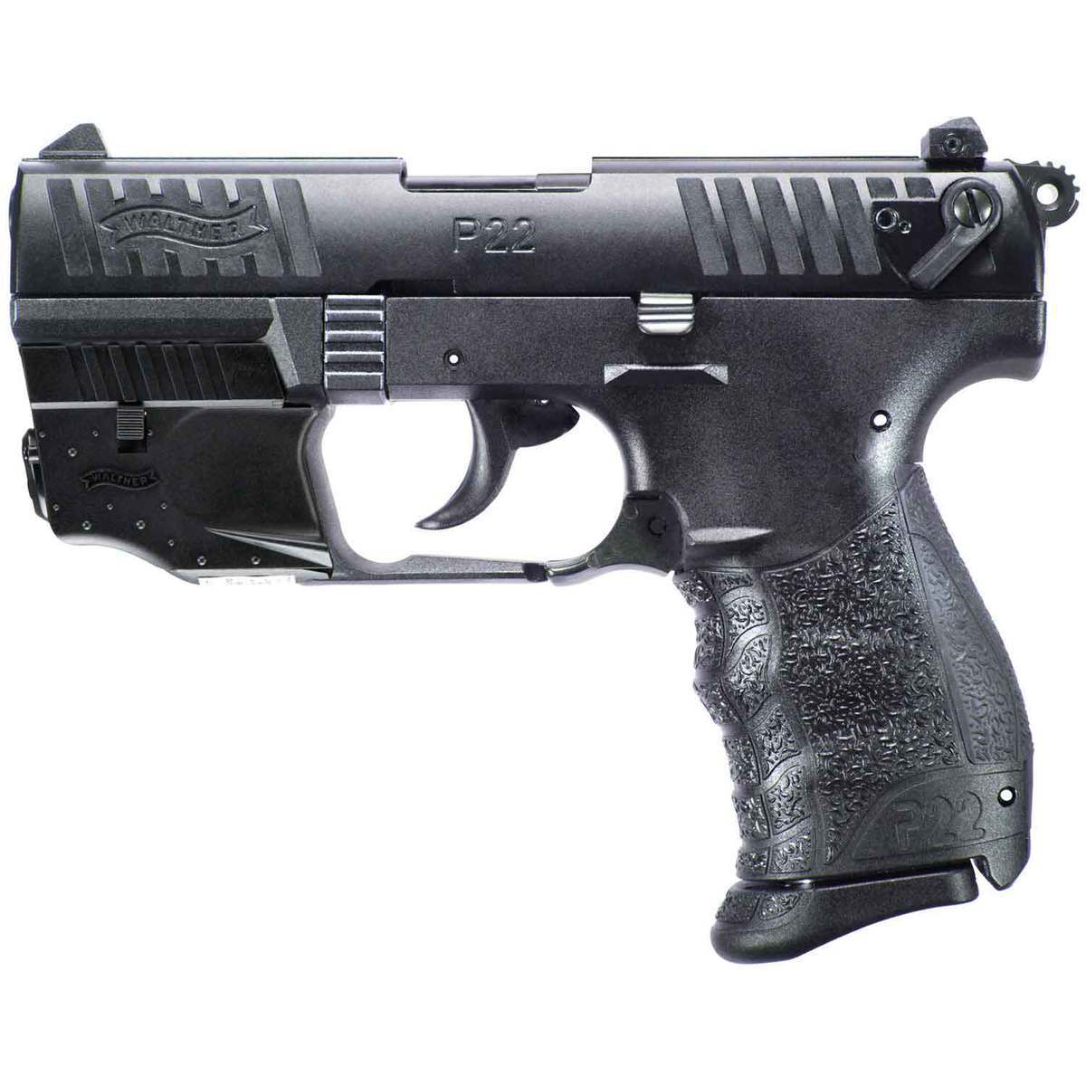 Walther P22 Q Laser Set 22 Long Rifle 3.42in Black Pistol 10+1 Rounds - Black Walther P22 Q Laser Set 22 Long Rifle 3.42in Black Pistol 10+1 Rounds - Black