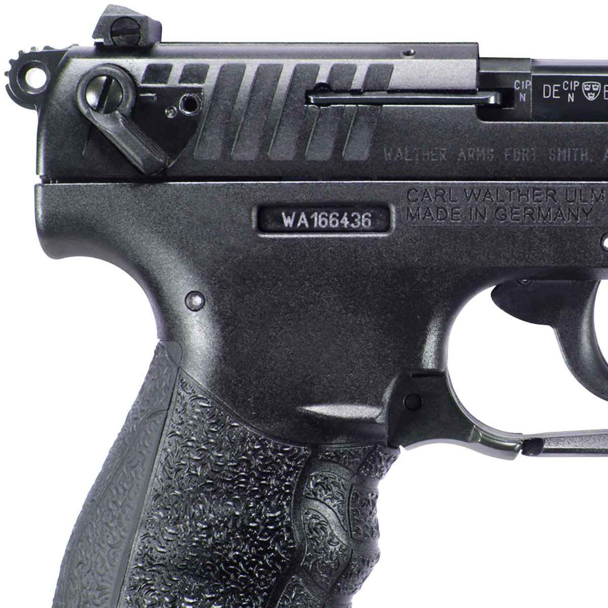 Walther P22 Q Laser Set 22 Long Rifle 3.42in Black Pistol 10+1 Rounds - Black Walther P22 Q Laser Set 22 Long Rifle 3.42in Black Pistol 10+1 Rounds - Black