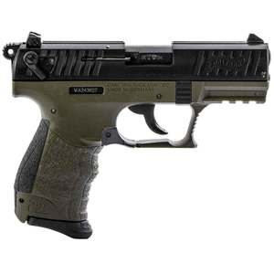 Walther P22 Q Military 22 Long Rifle 3.42in Black/OD Green Pistol - 10+1 Rounds