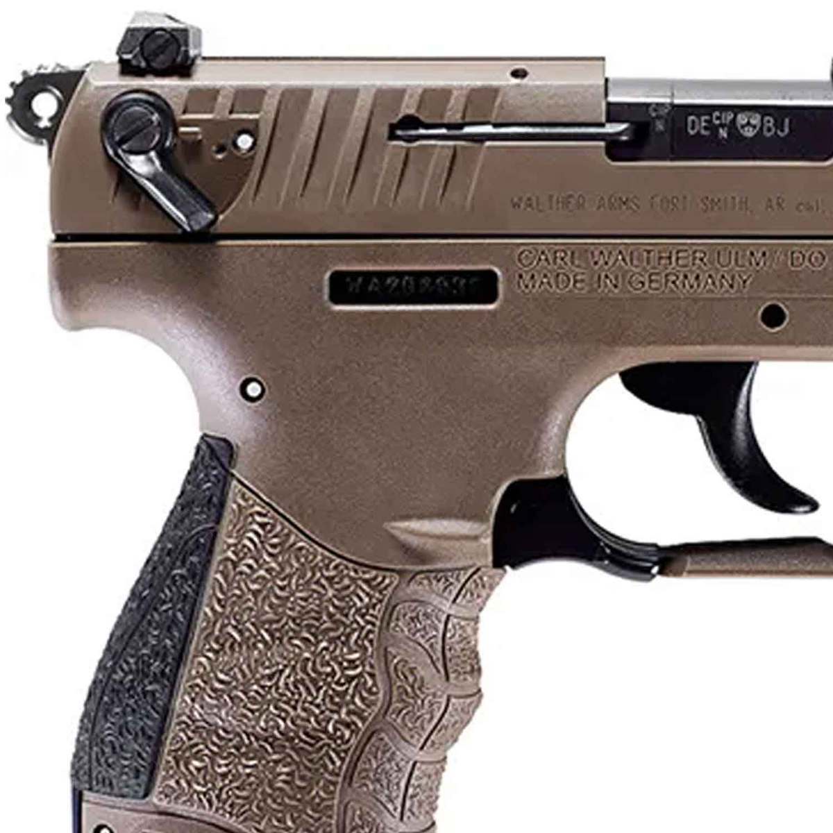 Walther P22 Q Threaded Barrel 22 Long Rifle 3.42in FDE/Black Pistol - 10+1 Rounds - Flat Dark Earth/Black Walther P22 Q Threaded Barrel 22 Long Rifle 3.42in FDE/Black Pistol - 10+1 Rounds - Flat Dark Earth/Black