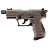 Walther P22 Q Threaded Barrel 22 Long Rifle 3.42in FDE/Black Pistol - 10+1 Rounds - Brown