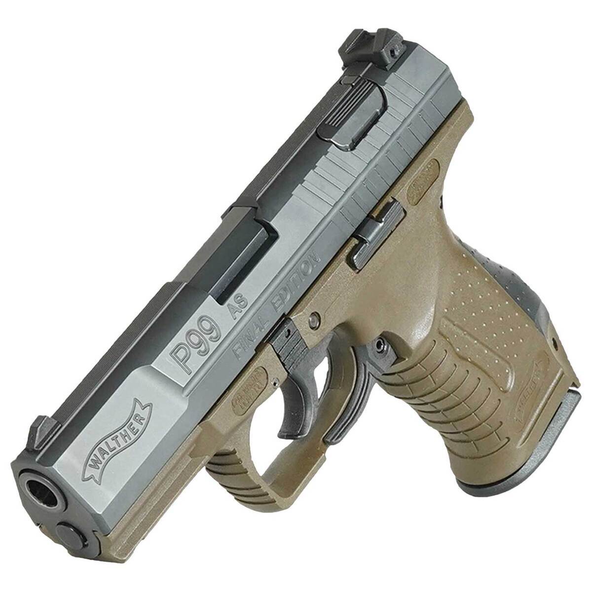 Walther P99 AS Final Edition 9mm Luger 4in OD Green Pistol - 15+1 Rounds - Green Walther P99 AS Final Edition 9mm Luger 4in OD Green Pistol - 15+1 Rounds - Green