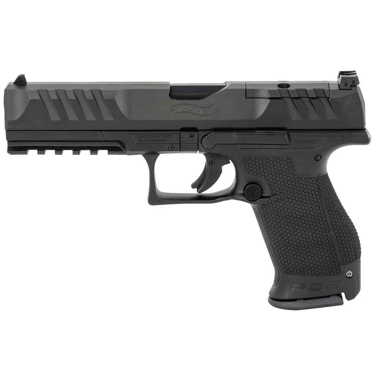 Walther PDP Compact Optics Ready 9mm Luger 5in Black Pistol - 10+1 Rounds - Black Walther PDP Compact Optics Ready 9mm Luger 5in Black Pistol - 10+1 Rounds - Black