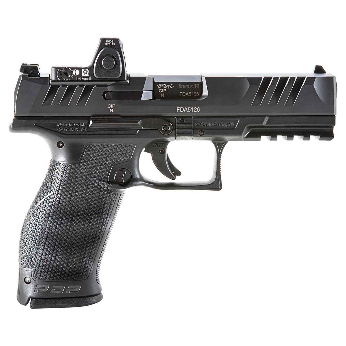 Walther PDP Optics Ready 9mm Luger 4.5in Black Pistol - 18+1 Rounds - Black Walther PDP Optics Ready 9mm Luger 4.5in Black Pistol - 18+1 Rounds - Black