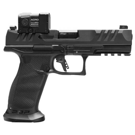 Walther PDP Pro with Aimpoint ACRO Red Dot Sight 9mm Luger 4.5in Matte Black Pistol – 18+1 Rounds – Black Fullsize