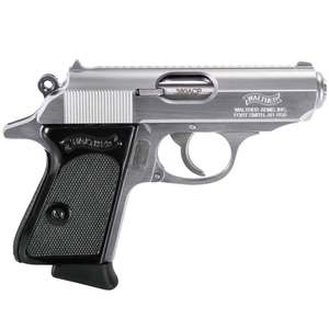 Walther PPK Stainless/Black 380 Auto (ACP) 3.3in Pistol - 6+1 Rounds