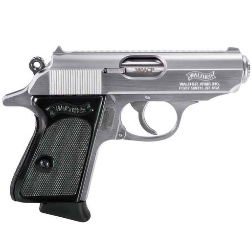 Walther PPK Stainless/Black 380 Auto (ACP) 3.3in Pistol - 6+1 Rounds - Black image